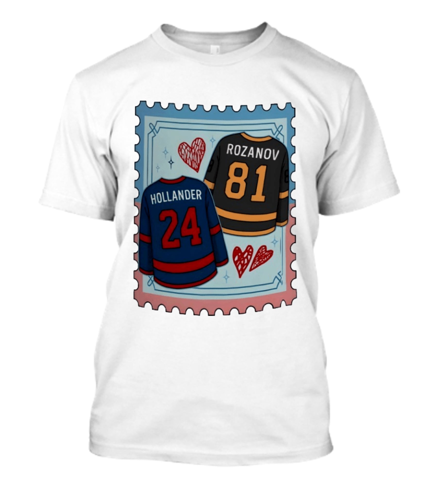 Hollander Rozanov 24 81 Hockey Romance Stamp T-Shirt