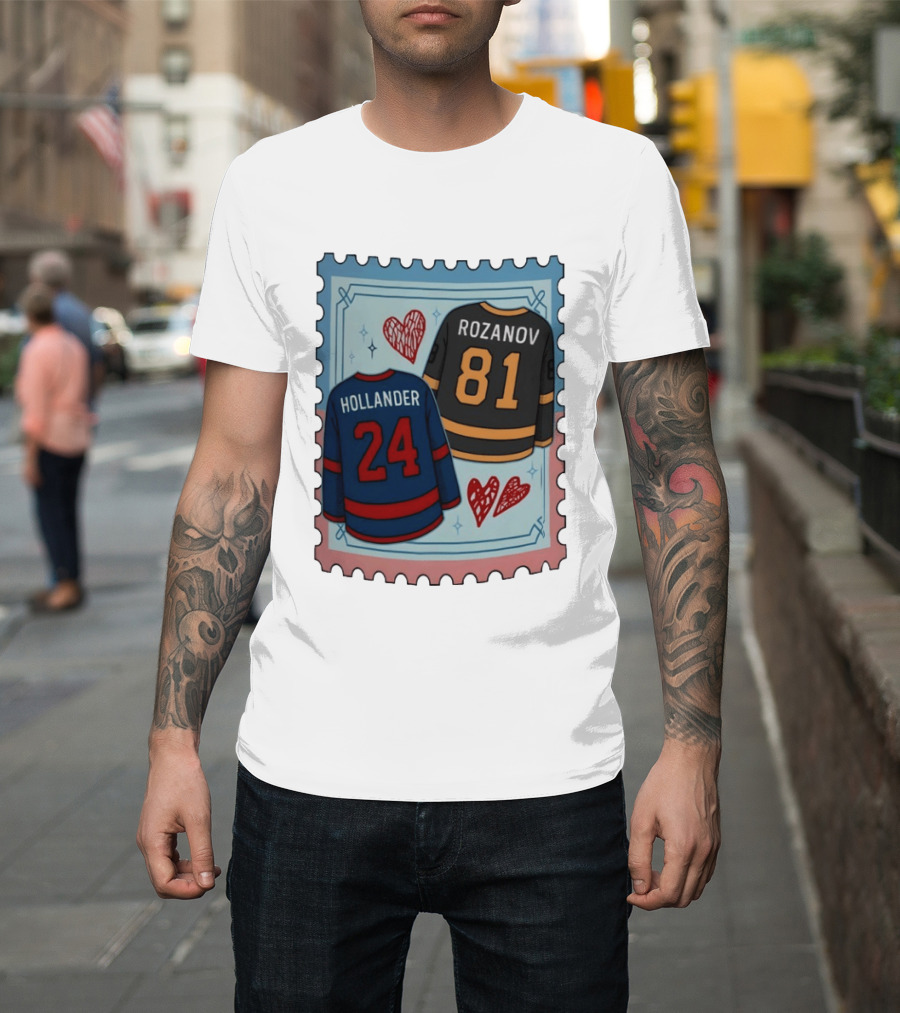 Hollander Rozanov 24 81 Hockey Romance Stamp T-Shirt