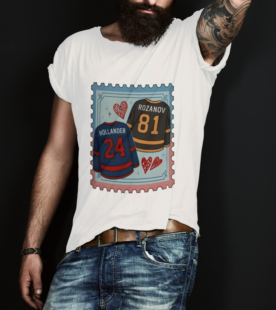Hollander Rozanov 24 81 Hockey Romance Stamp T-Shirt