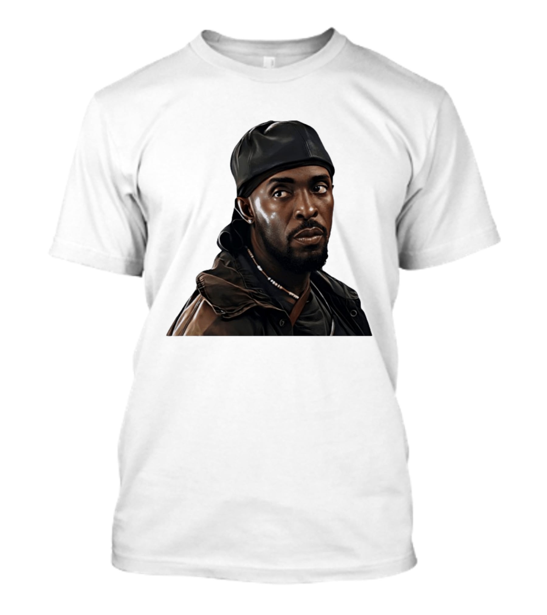 Tray Chaney The Wire Omar Leather Hat Beaded Necklace T-Shirt