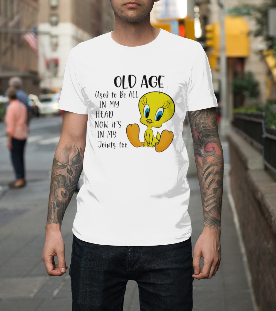 Old Age Tweety Used To Be All In My Head Now It's In My Joints Too T-Shirt