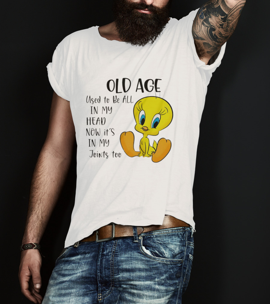 Old Age Tweety Used To Be All In My Head Now It's In My Joints Too T-Shirt
