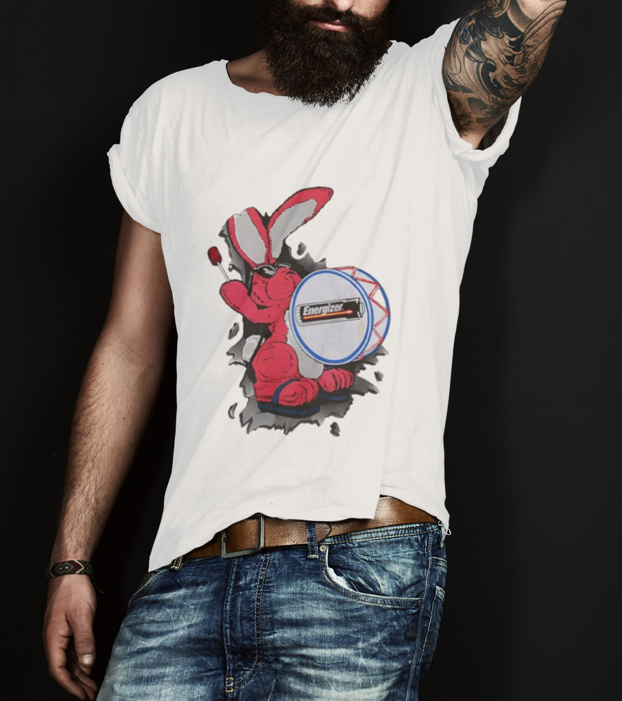 Energizer Bunny Vintage 90s Battery Drumming T-Shirt