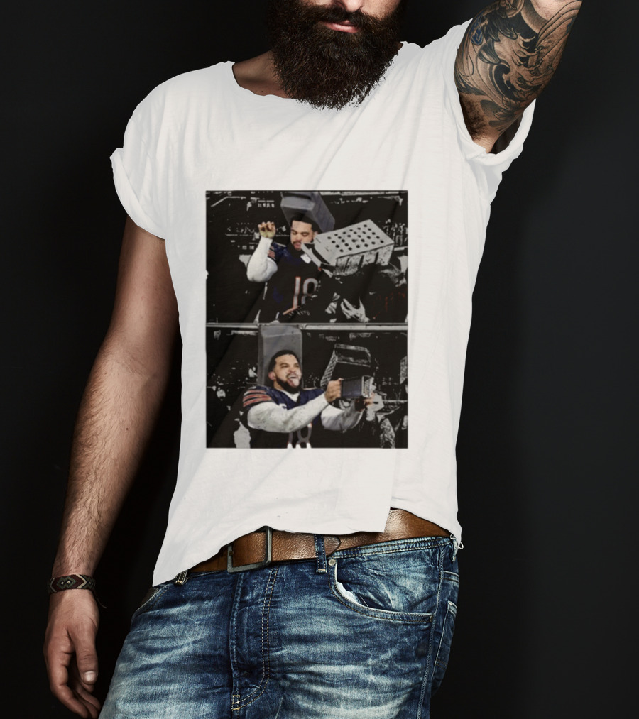 Caleb Cheese Grater Chicago Bear Football Fan Meme T-Shirt