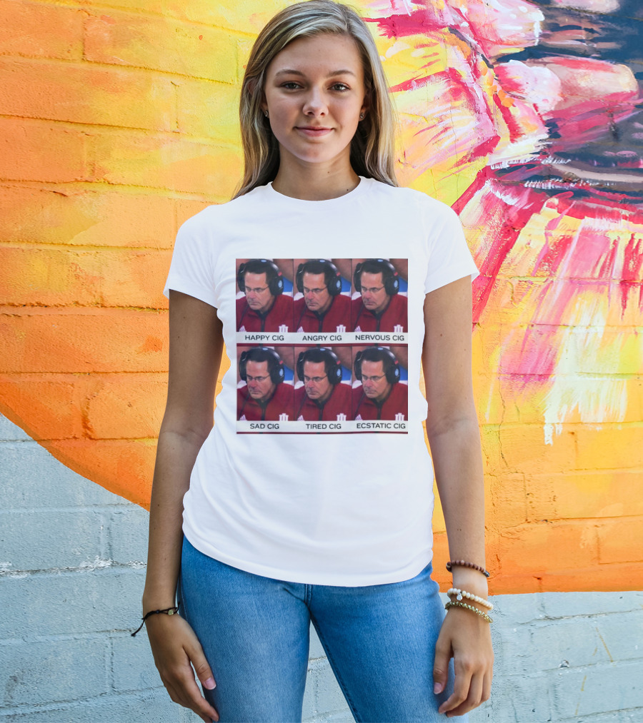 Coach Cignetti Happy Angry Nervous Sad Tired Ecstatic Meme T-Shirt