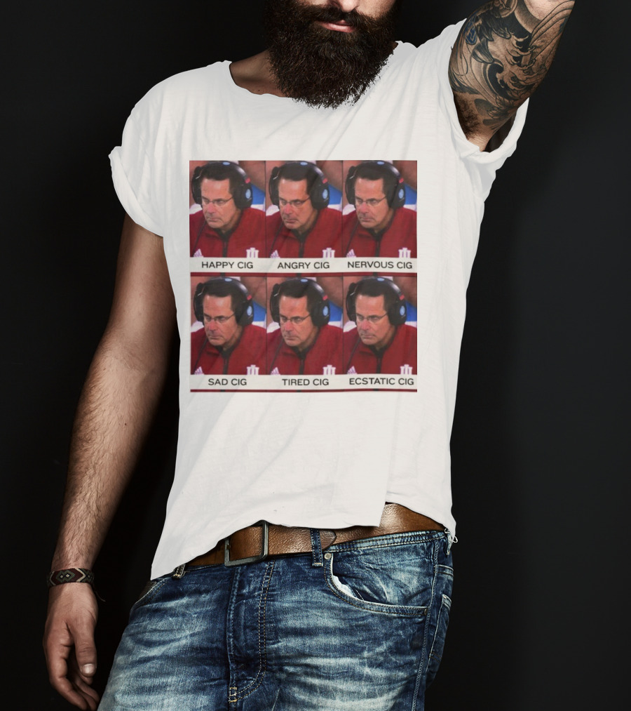 Coach Cignetti Happy Angry Nervous Sad Tired Ecstatic Meme T-Shirt