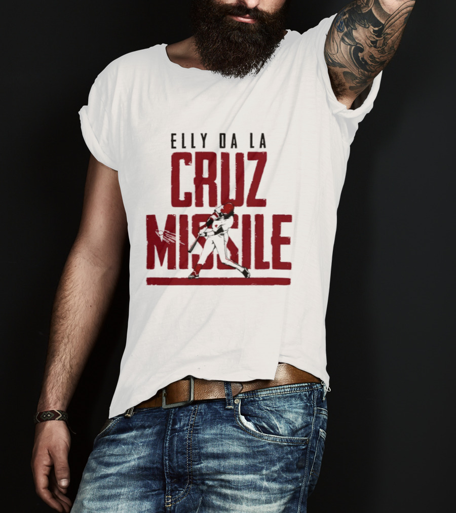Elly De La Cruz Missile Cincinnati Reds MLB T-Shirt