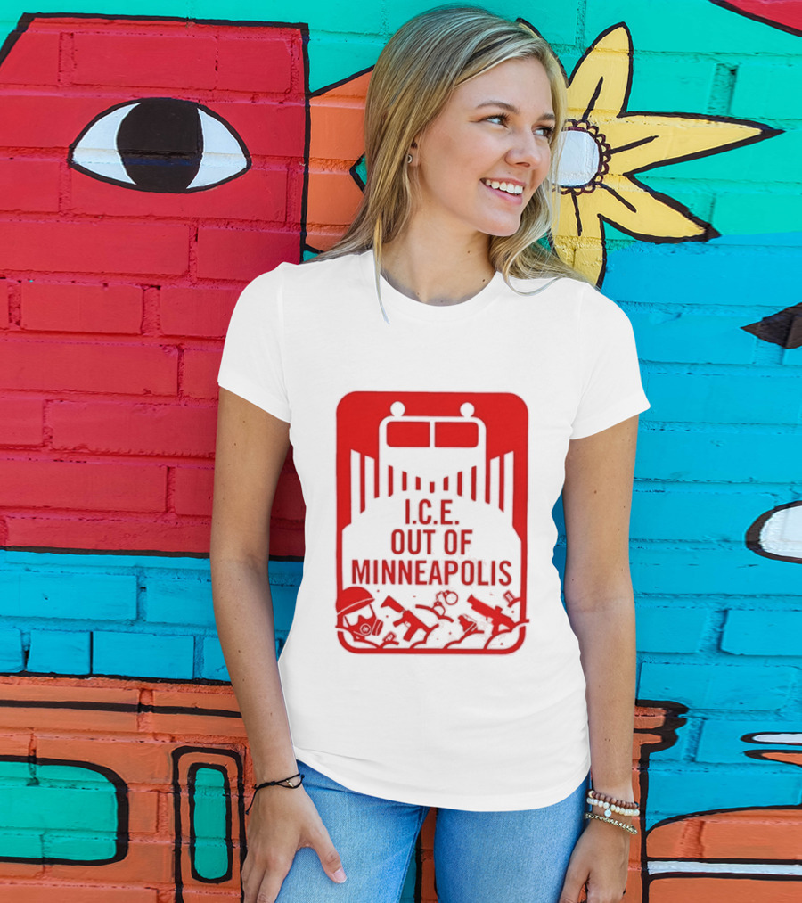 I.C.E. Out Of Minneapolis Protest Message T-Shirt