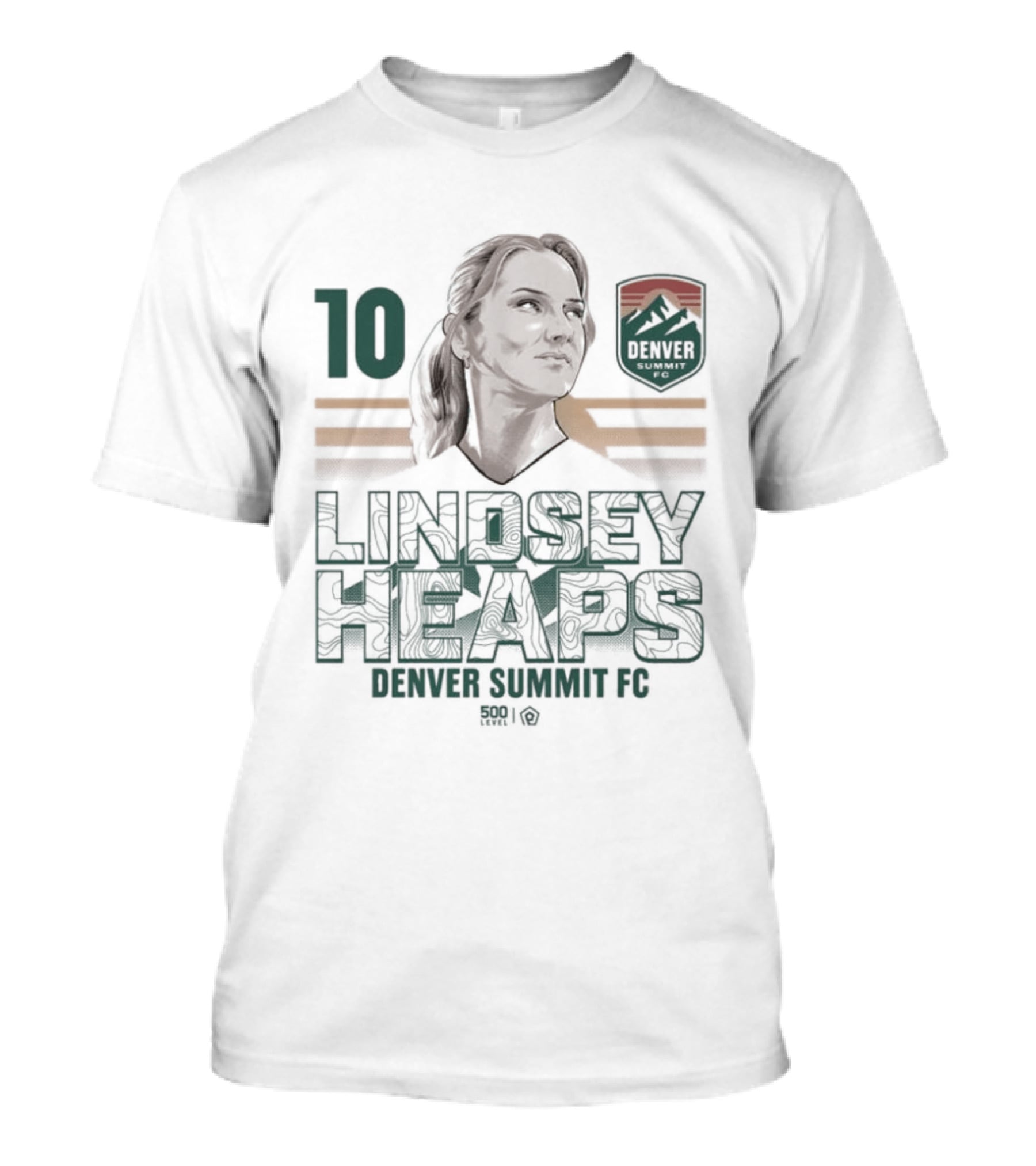 Lindsey Heaps 10 Denver Summit FC Vector T-Shirt