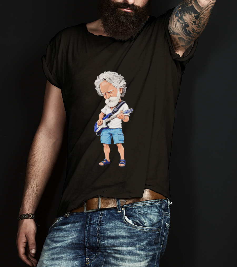 Bob Weir Guitar Character Playing Electric Guitar T-Shirt
