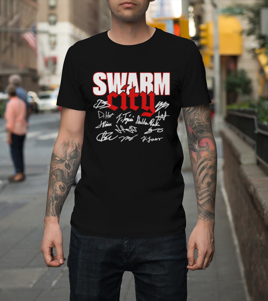 Houston Texans Swarm City Football Team Victory Celebration T-Shirt