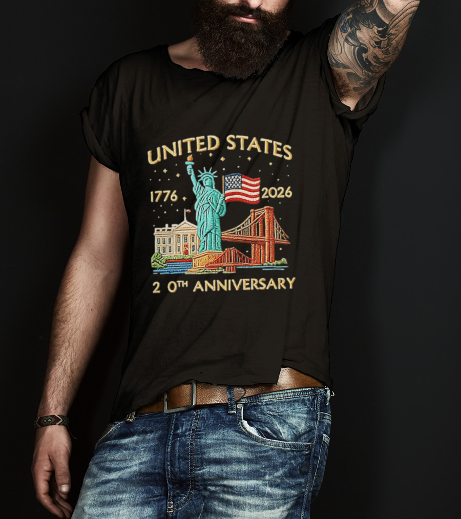 United States 250th Anniversary Statue Of Liberty White House 1776 2026 T-Shirt
