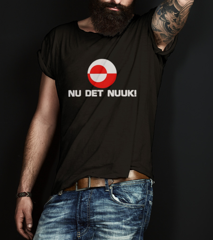 Nu Det Nuuk Greenland Flag Circle T-Shirt