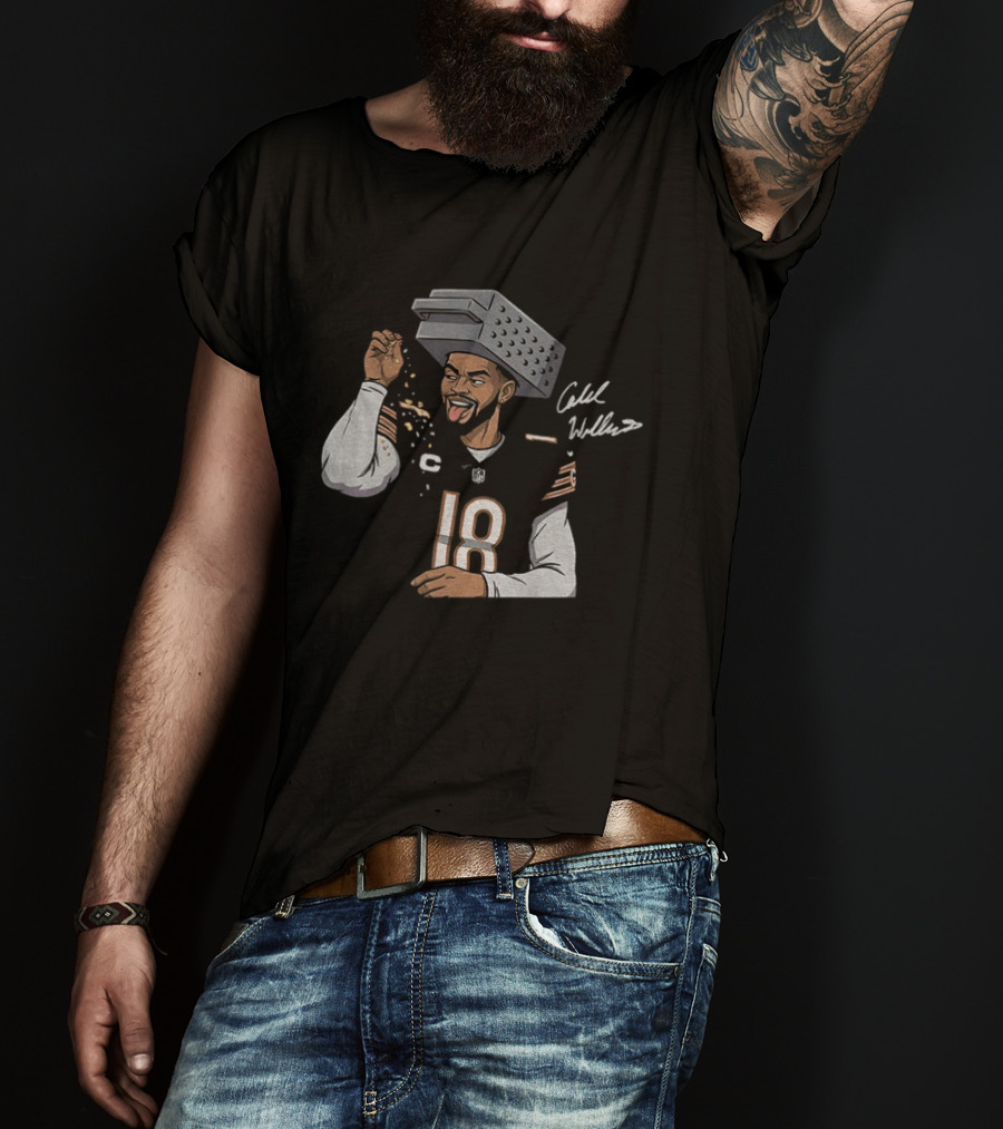 Caleb Williams Cheese Grating Chicago Bears Bear Down 18 Jersey T-Shirt