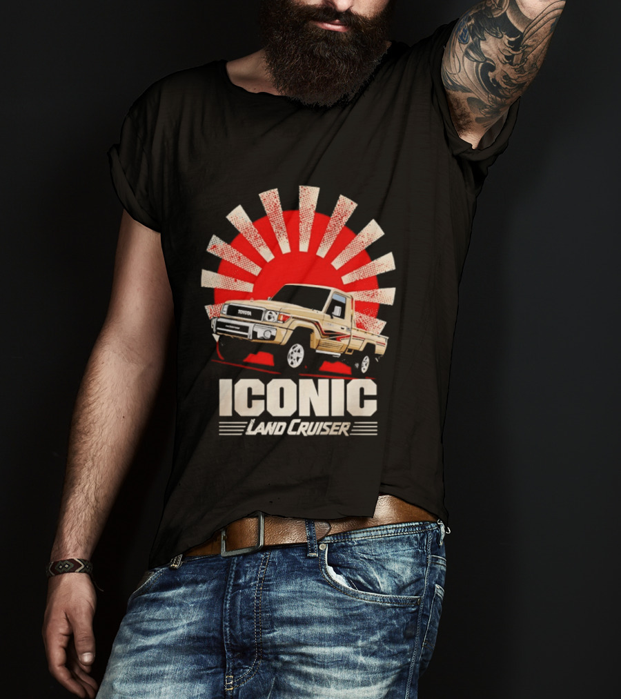 Iconic Toyota Land Cruiser Vintage Sunburst T-Shirt