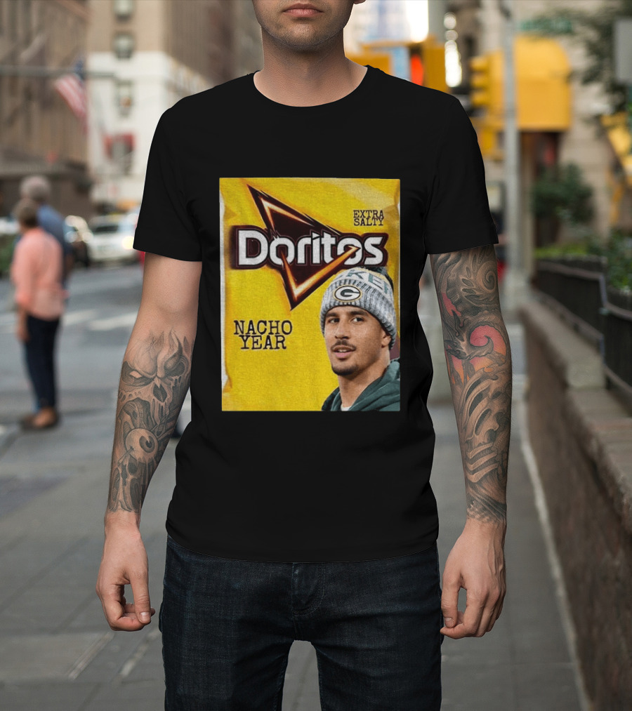 Doritos Nacho Year Extra Salty Green Bay Packers Football Beanie T-Shirt