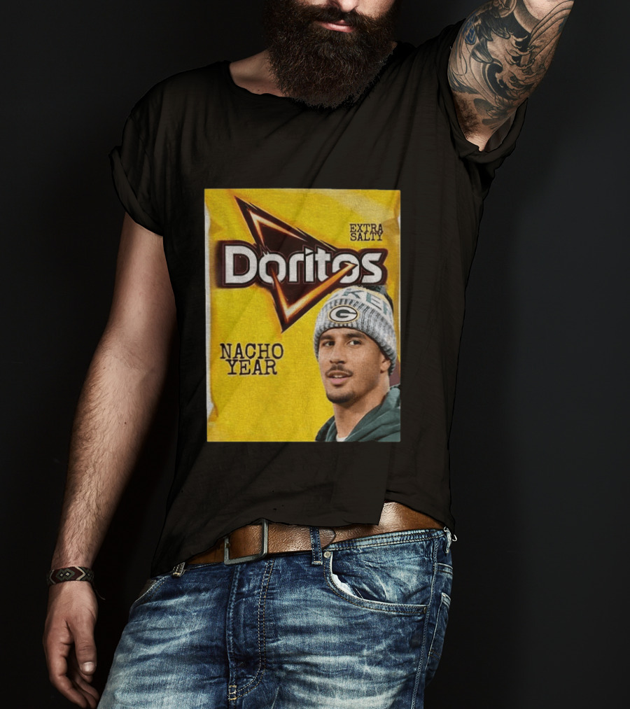 Doritos Nacho Year Extra Salty Green Bay Packers Football Beanie T-Shirt