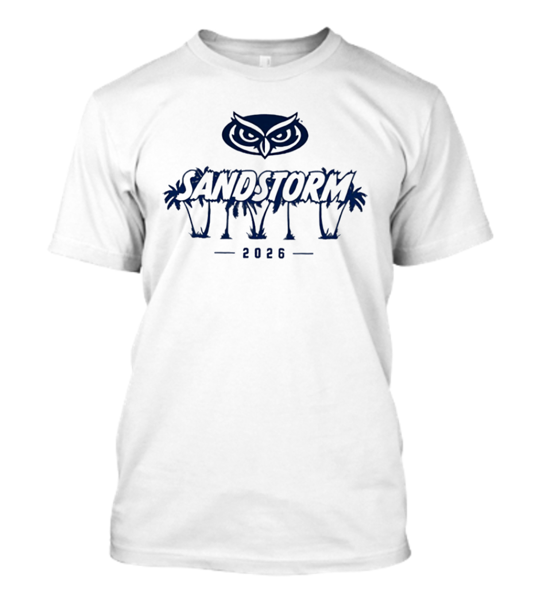 Florida Atlantic Owls Sandstorm 2026 Palms And Owl T-Shirt