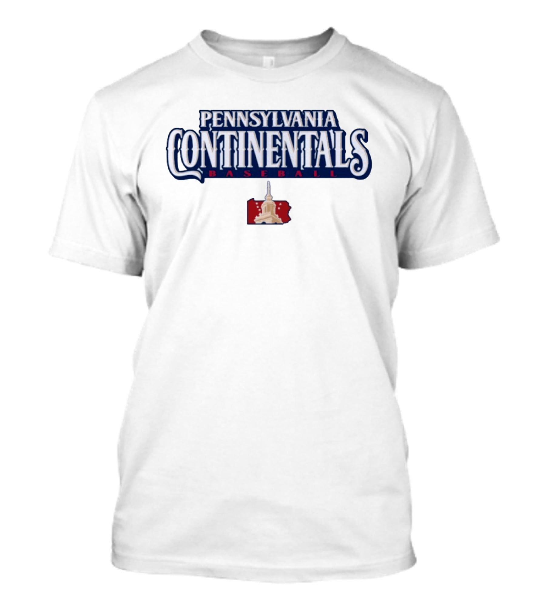 Pennsylvania Continentals Baseball Independence Hall T-Shirt