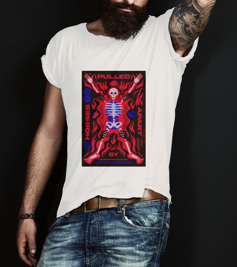 Pulled Apart By Horses January 23 2026 Future Yard Birkenhead Onomatopoeia Launch Night T-Shirt