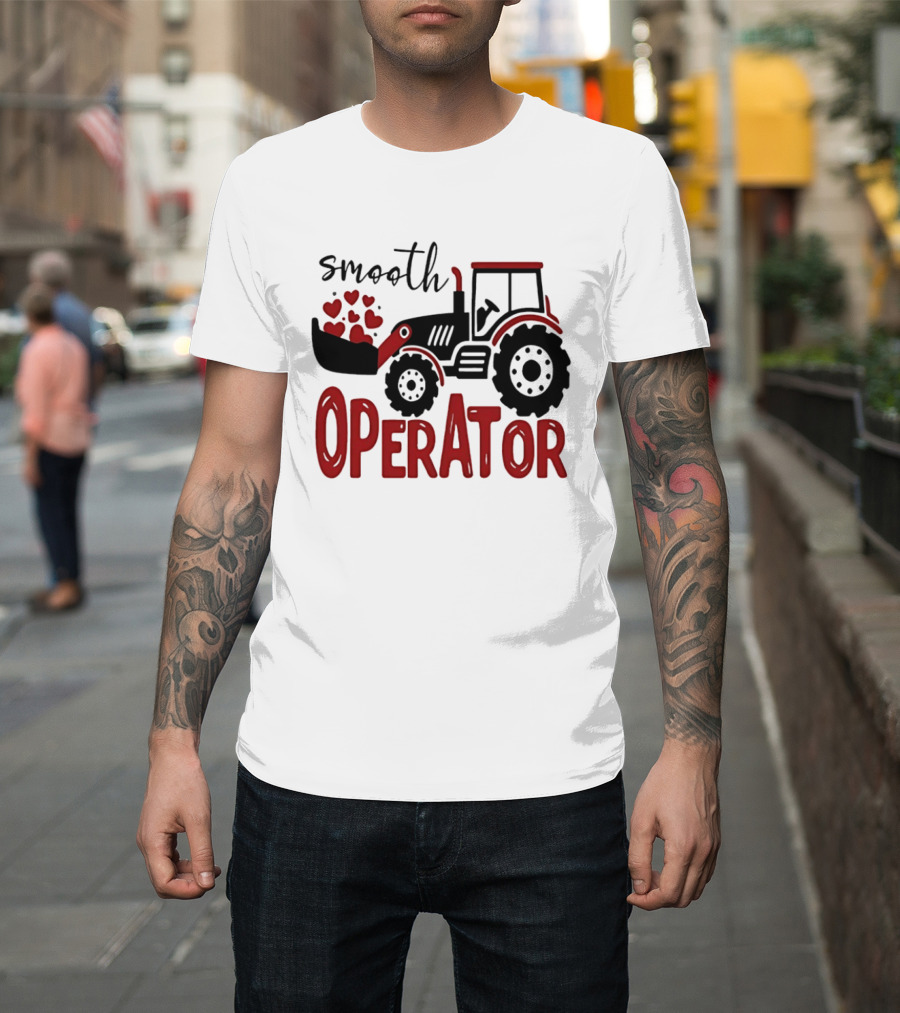 Smooth Operator Toddler Tractor Hearts T-Shirt