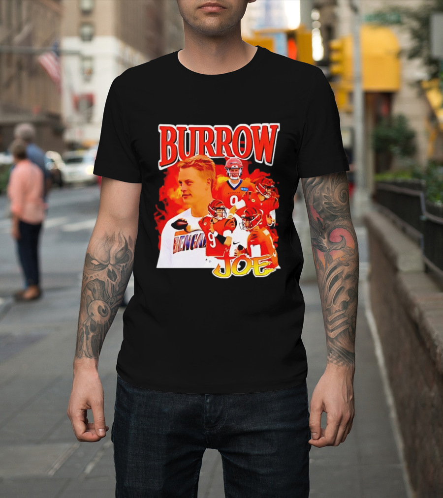 Burrow Joe 9 Cincinnati Bengals Football Star Blazing T-Shirt