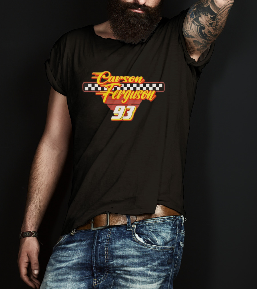 Carson Ferguson 93 Racing Checkered Flag T-Shirt