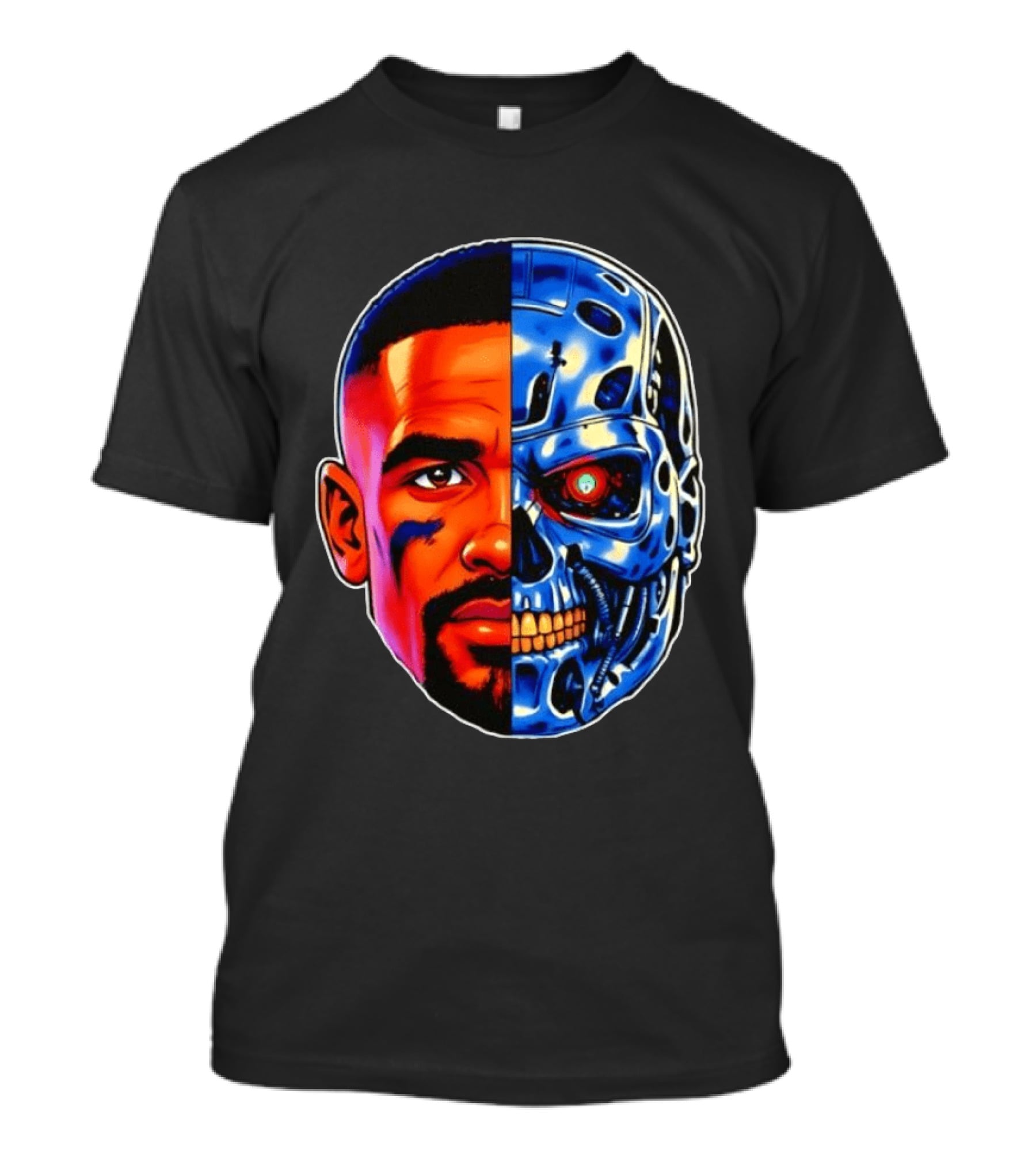 Jalen Hurts The Terminator Half Face Robo Fusion T-Shirt