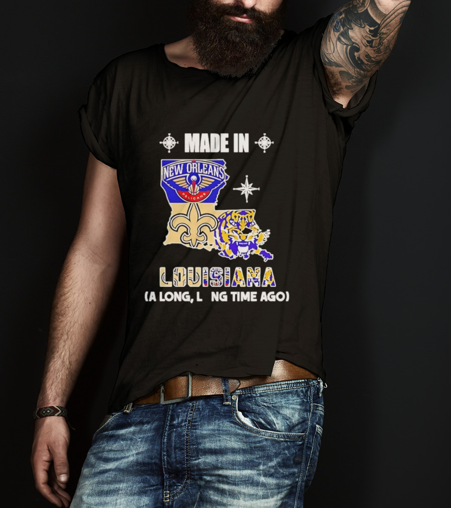 New Orleans Pelicans And Louisiana State Mashup A Long Long Time Ago T-Shirt
