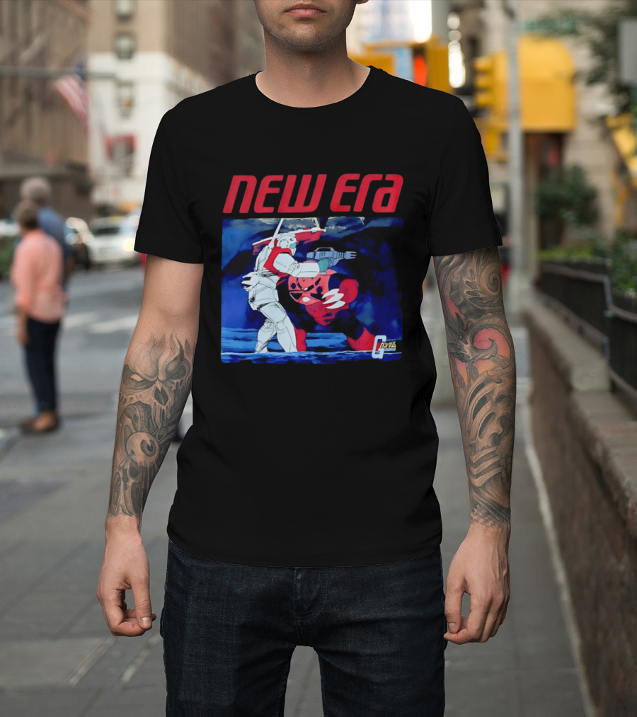 New Era Gundam 1979 Anime Battle Scene T-Shirt
