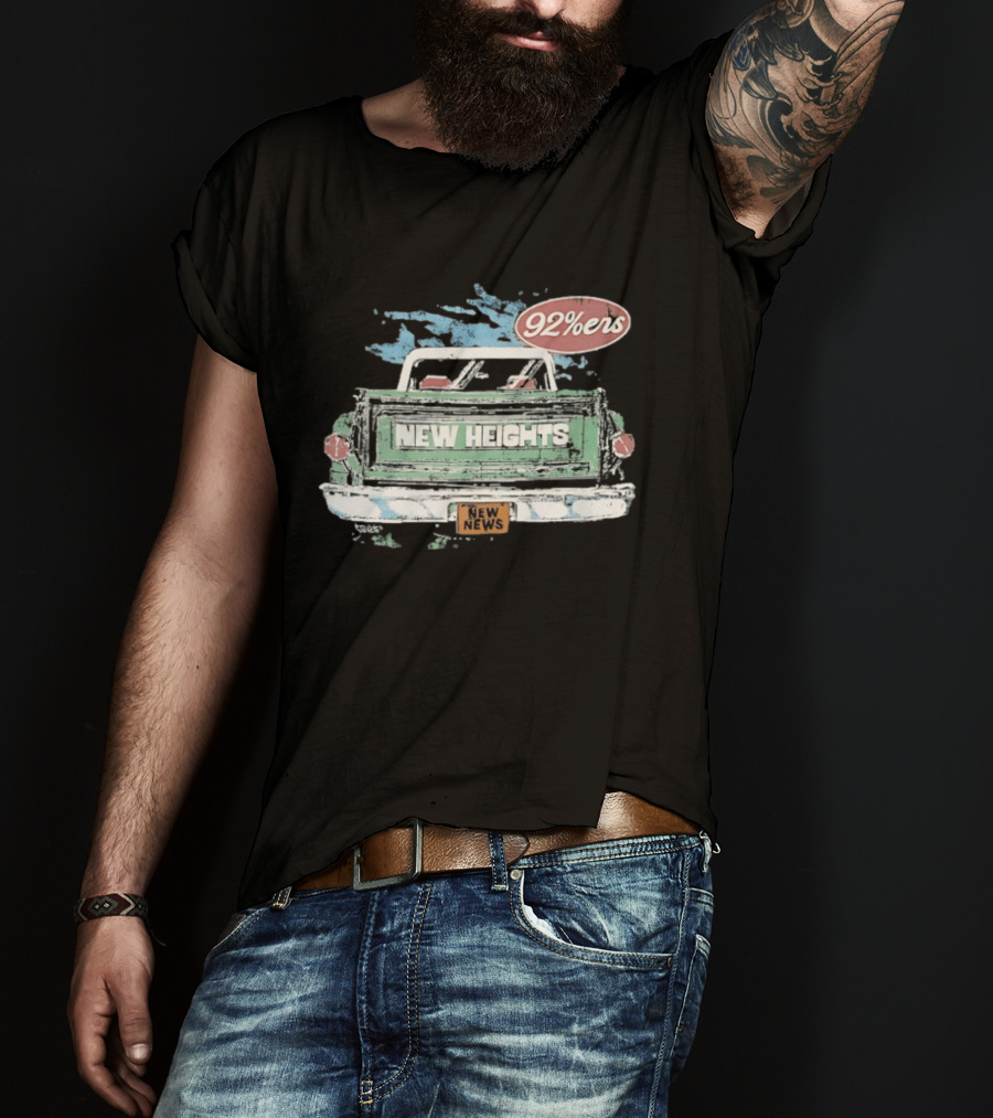 New Heights 92 Percenters Truck Vintage Style New News T-Shirt