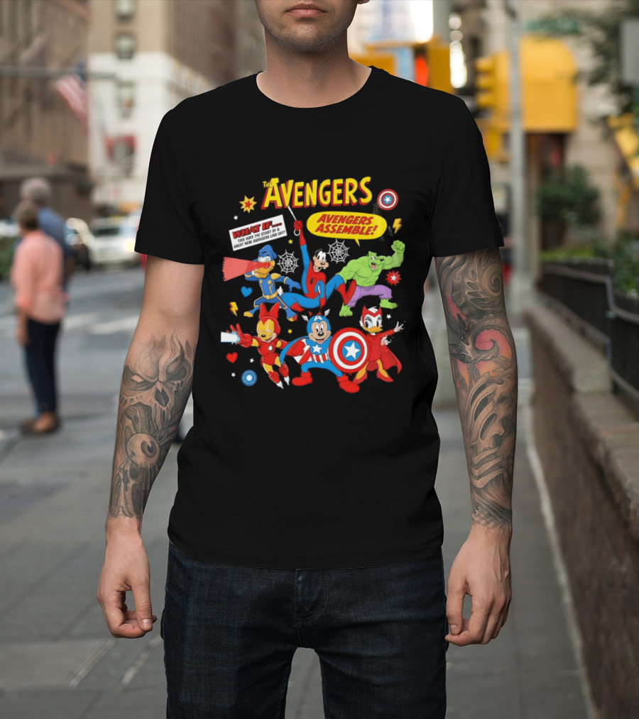 Marvel Avengers Assemble Mickey And Friends Comic Book Superheroes What If T-Shirt