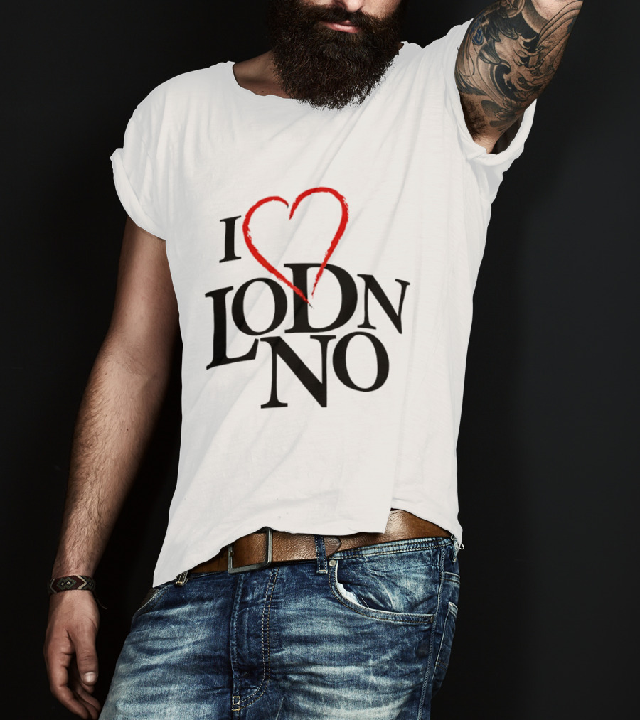 Unique I Love Lodon Style Text With Heart T-Shirt