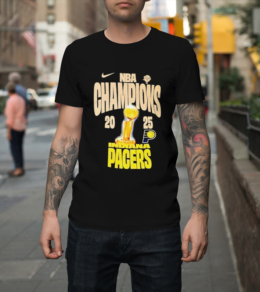 NBA Champions 2025 Indiana Pacers Trophy Nike T-Shirt