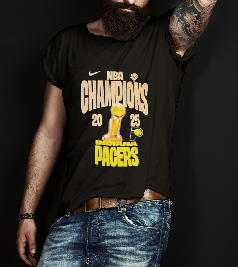 NBA Champions 2025 Indiana Pacers Trophy Nike T-Shirt