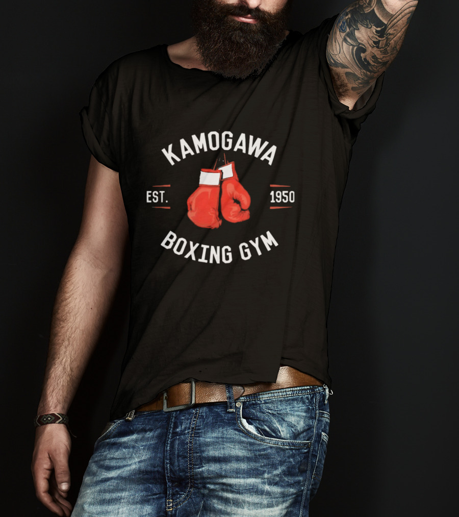 Kamogawa Boxing Gym Est 1950 Red Boxing Gloves T-Shirt
