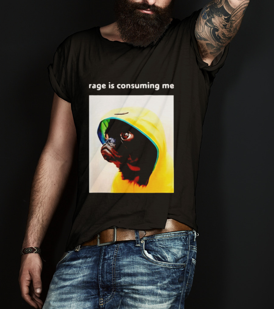 Rage Is Consuming Me Pug In Yellow T-Shirt