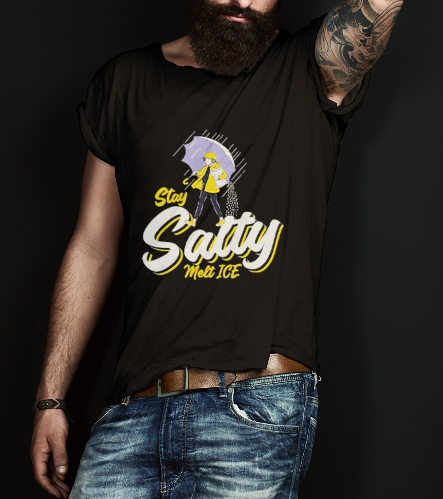 Stay Salty Umbrella Yellow Outfit Melt ICE T-Shirt