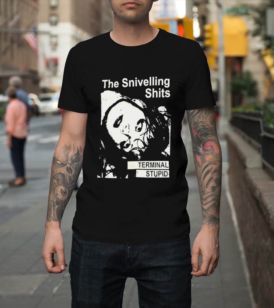 The Snivelling Shits Terminal Stupid Album Cover T-Shirt