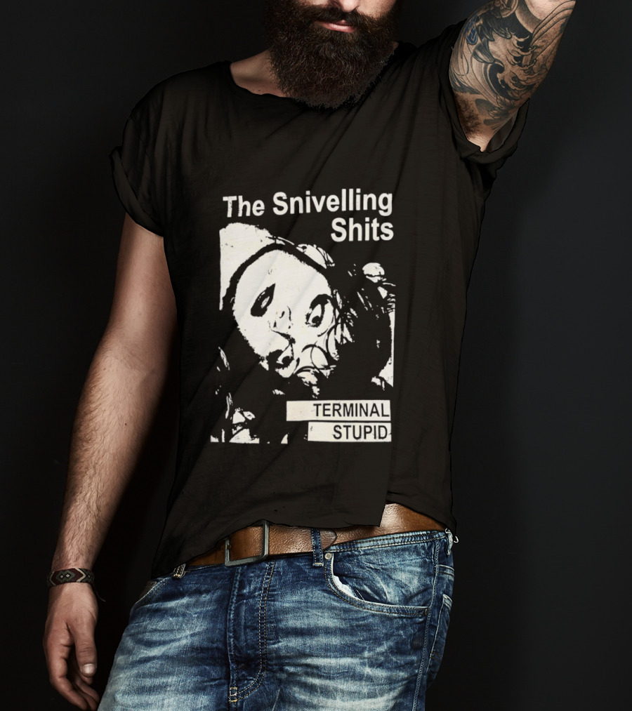 The Snivelling Shits Terminal Stupid Album Cover T-Shirt