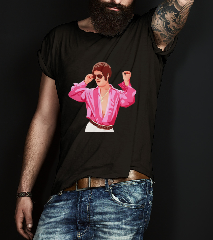 Tony Angelino Cartoon Parody Pink Sunglasses Iconic Look T-Shirt