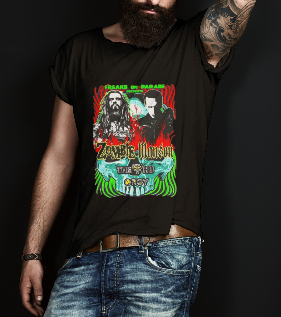 Freaks On Parade Presents Zombie Manson The HU Orgy 2026 Summer Tour T-Shirt