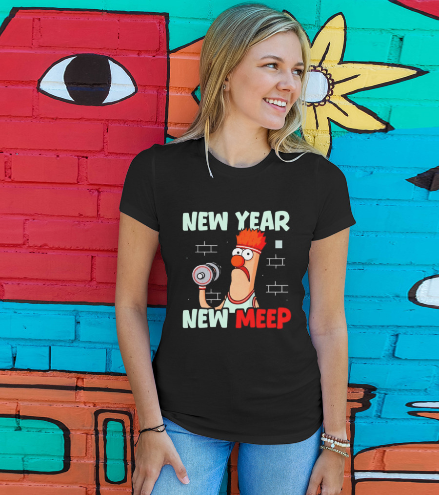 New Year New Meep Workout Motivation Cartoon T-Shirt