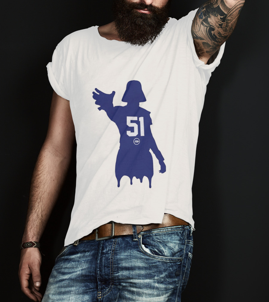Darth Vader Silhouette Abdul Carter 51 New York Giants Football T-Shirt