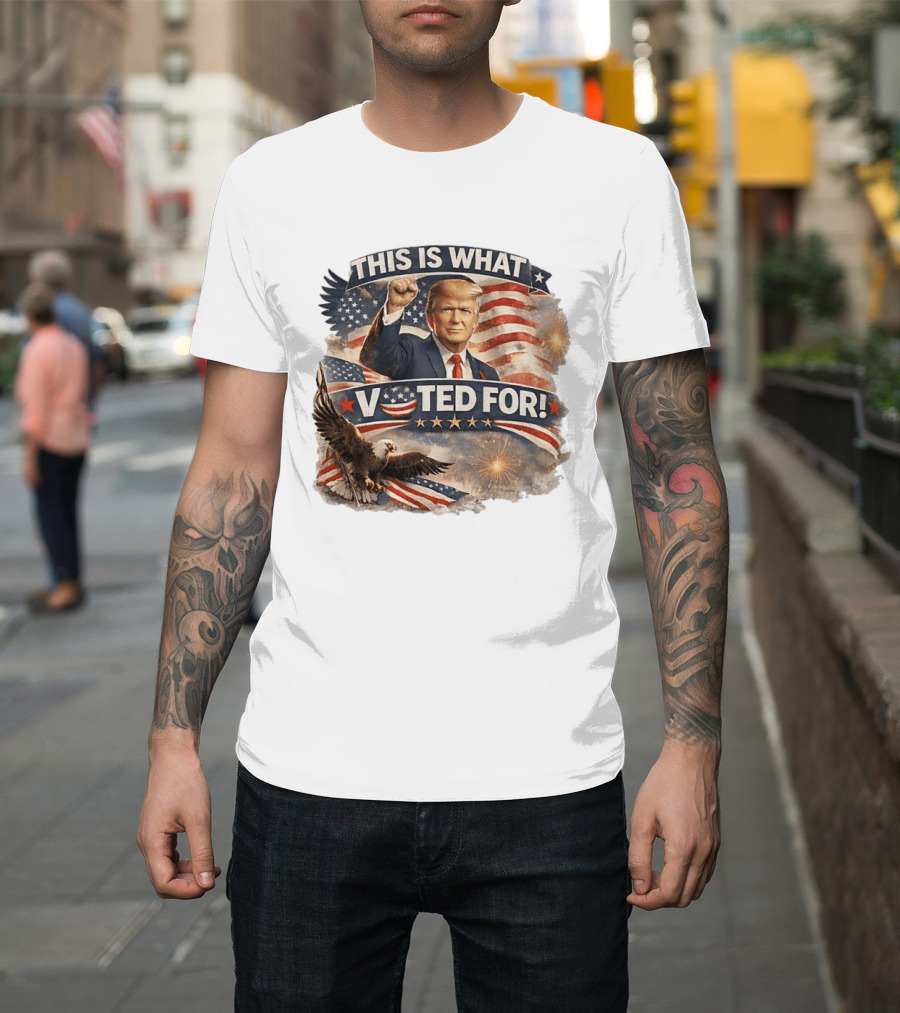 This Is What I Voted For Trump Eagle American Flag T-Shirt