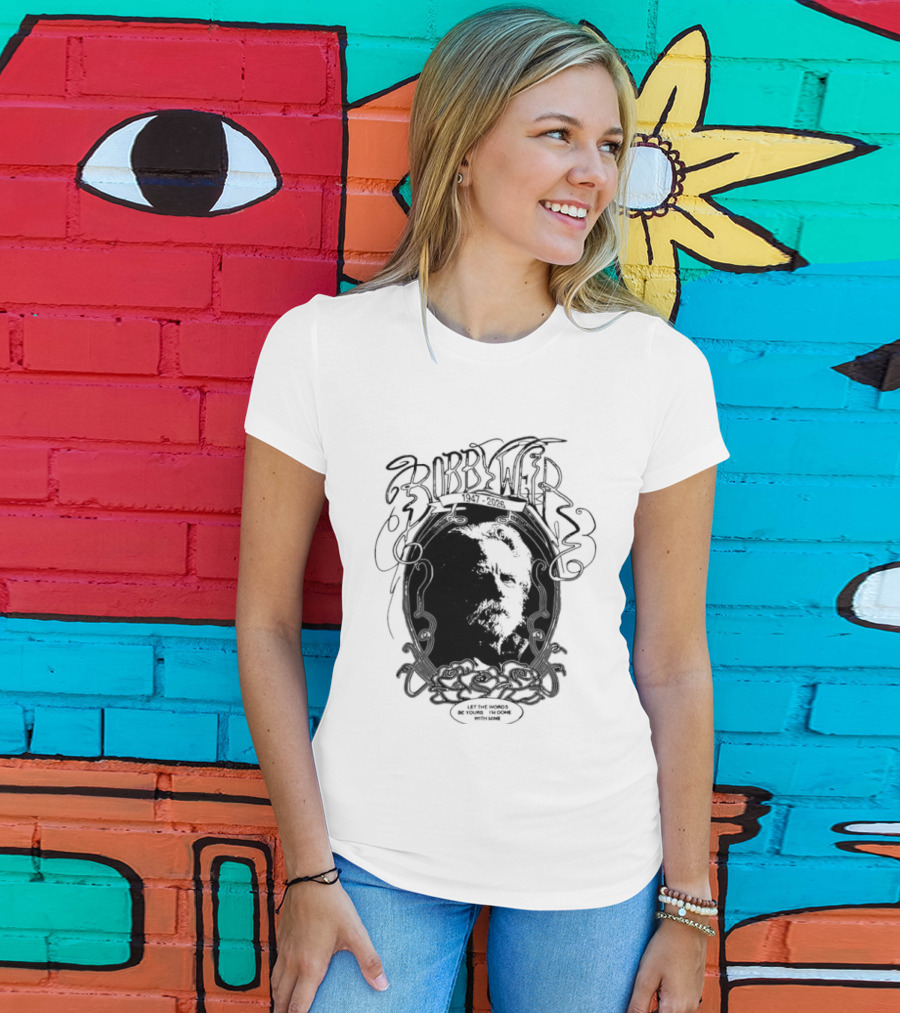 Bobby Weir Variant Psychedelic Face Black T-Shirt