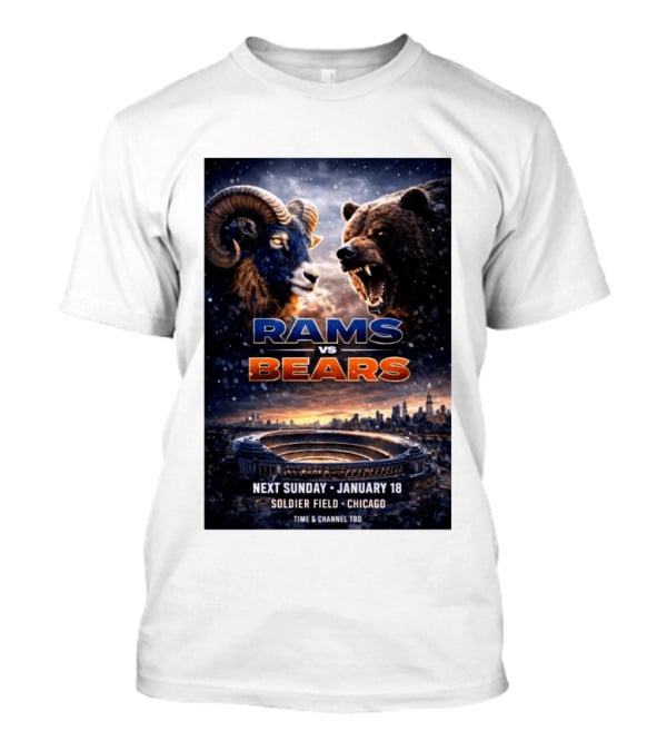 Rams Vs Bears Soldier Field Chicago January 18 2026 T-Shirt