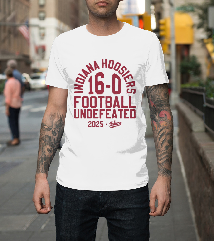 Indiana Hoosiers 2025 Football 16 0 Undefeated T-Shirt