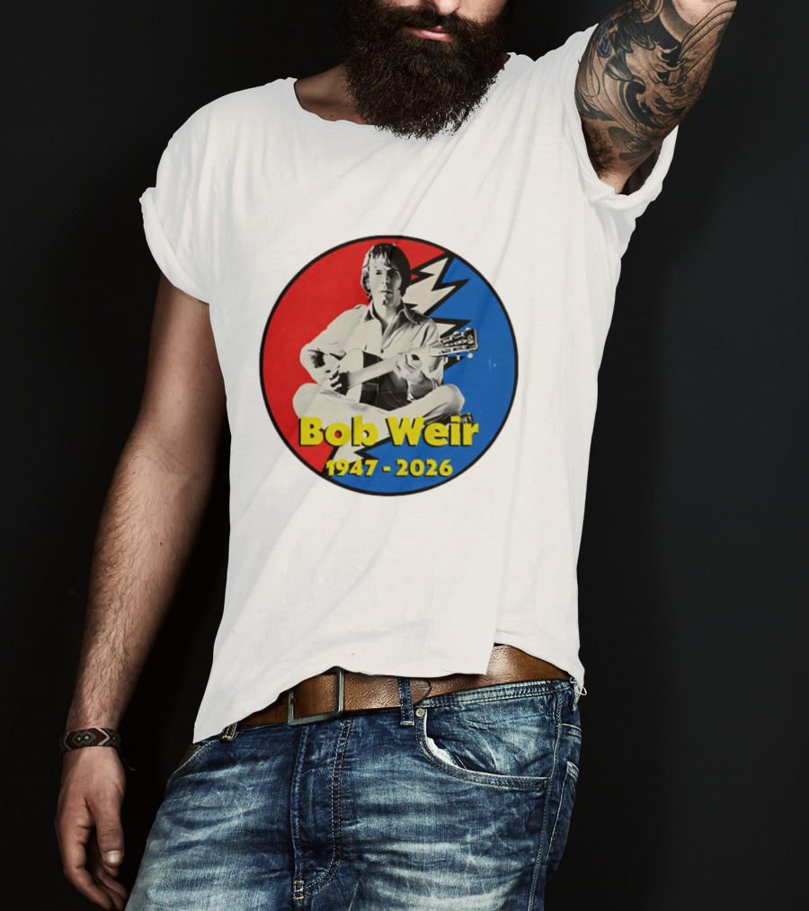 Bob Weir 1947 2026 Grateful Dead Lightning Bolt T-Shirt