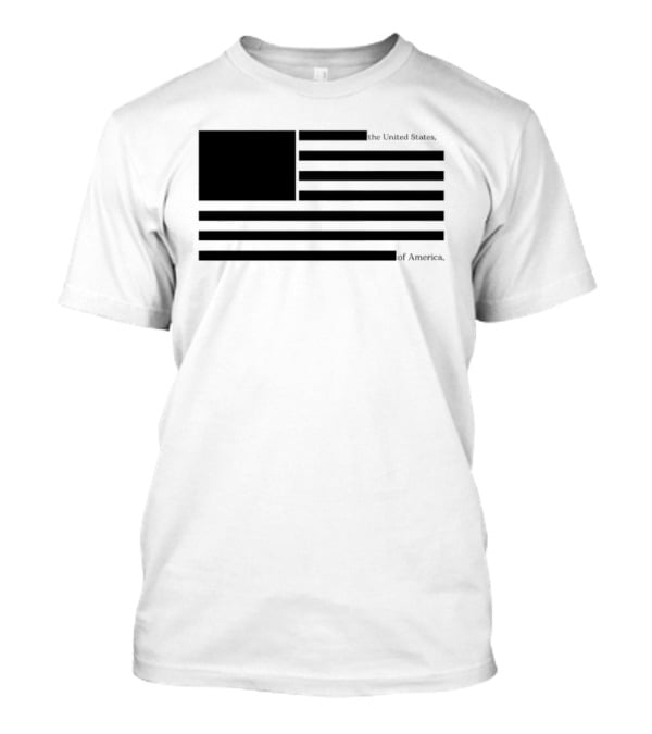 Redacted United States Flag With Blocked Epstein T-Shirt